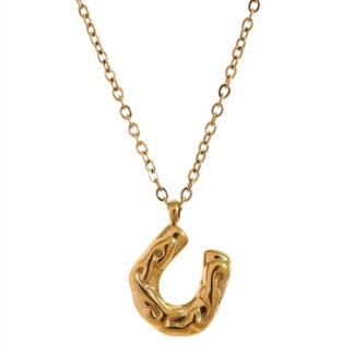 collier pour femme avec pendentif fer a cheval en acier inoxydable