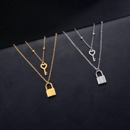 Collier femme cadenas – Image 2