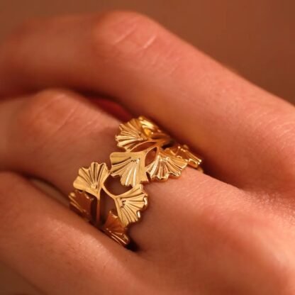 bague gingko femme