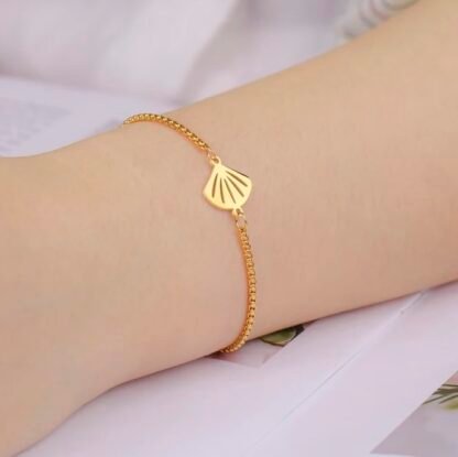 bracelet coquillage acier inoxydable