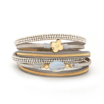 bracelet multitours cuir