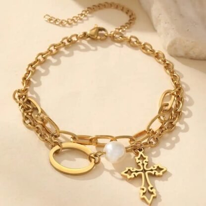 bracelet original croix femme