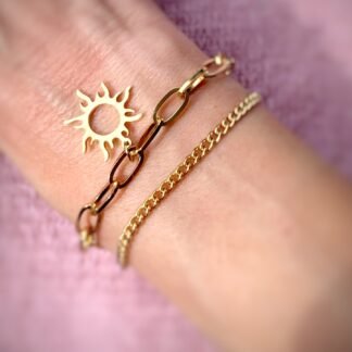 bracelet soleil acier inoxydable