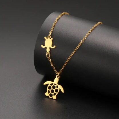 collier tortue acier inoxydable