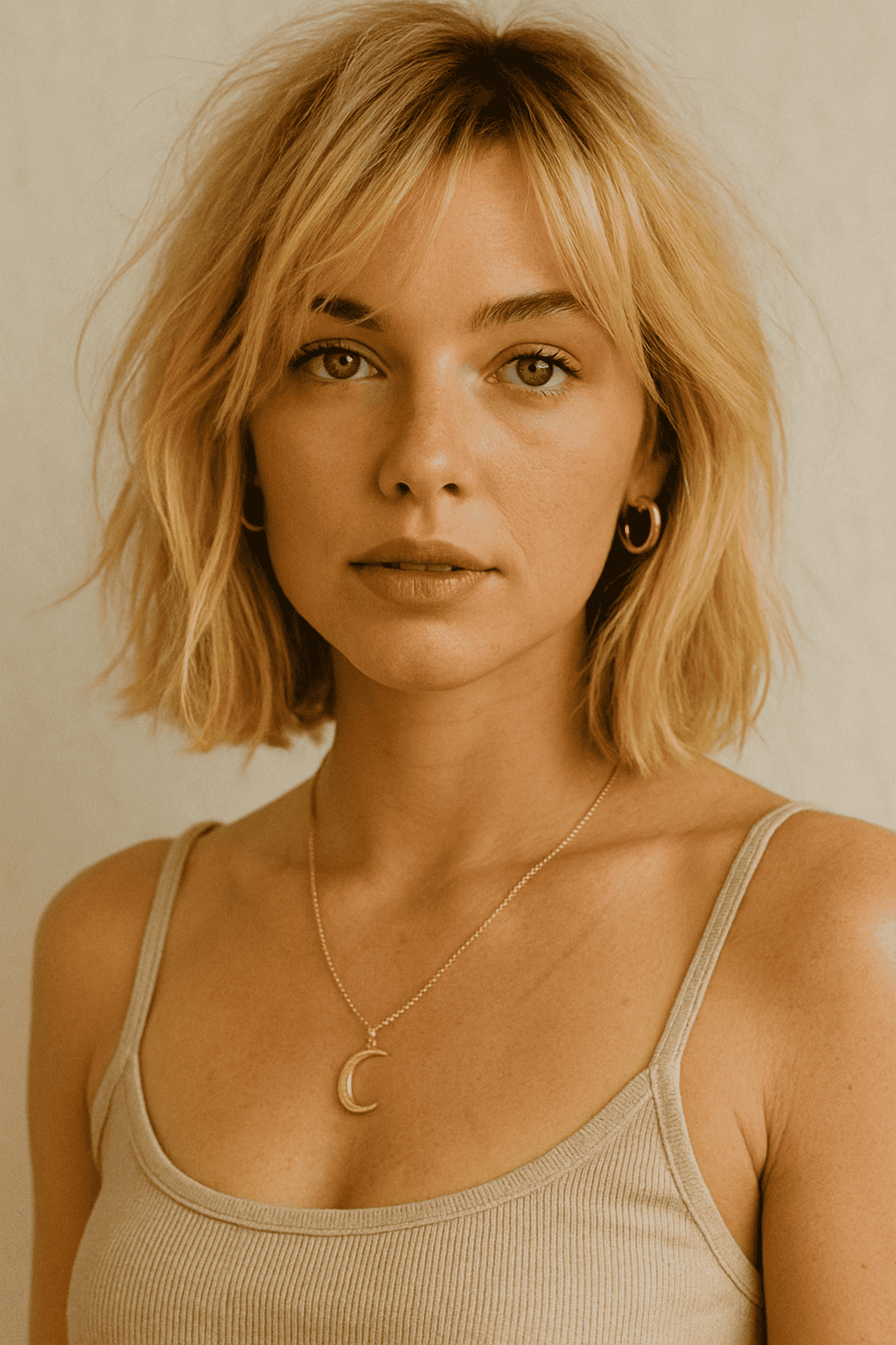 Collier ras-de-ciel en or avec pendentif lune, bijoux minimalistes élégants pour femmes, accessoire de mode tendance, parfaite pour une tenue casual chic.